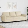 vidaXL 3-personers sofa 180 cm kunstl&aelig;der cremefarvet
