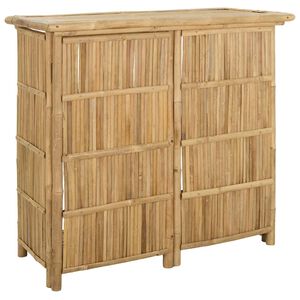 vidaXL Udend&oslash;rs barbord Naturfarvet 115 x 55 x 105 cm Bambus