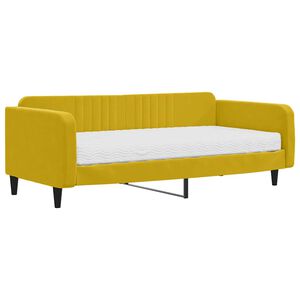 vidaXL daybed med madras 100x200 cm velour gul