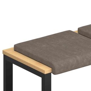 vidaXL B&aelig;nkpude 2 stk. Kunstl&aelig;der Gr&aring; Dybde 35 cm