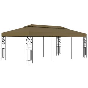 vidaXL pavillon 6x3 m 180 g/m&sup2; gr&aring;brun
