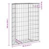 vidaXL gabion-højbed 80x20x100 cm trapezformet galvaniseret stål
