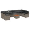 vidaXL Havesofa S&aelig;t 11 stk. Gr&aring; polyrattan