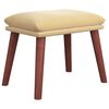 vidaXL fodskammel 45x29,5x35 cm fl&oslash;jl cremefarvet
