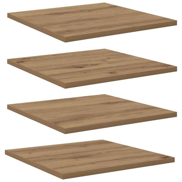 vidaXL Boghylde Br&aelig;t 4 pcs Brun 40 x 40 x 1,5 cm Konstrueret tr&aelig;