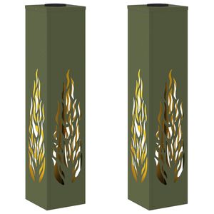 vidaXL Solar LED sti lys 2 stk. Varm hvid 18 x 18 x 80 cm