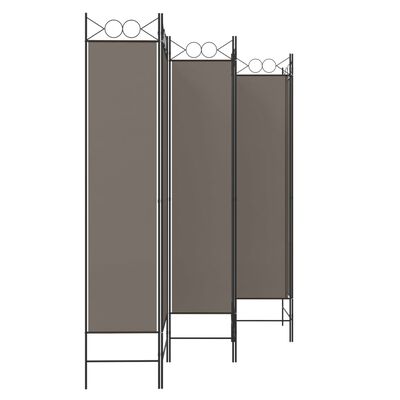 vidaXL 5-panels rumdeler 240x220 cm stof antracitgrå