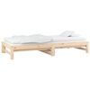 vidaXL daybed med udtræk 2x(90x200) cm massivt fyrretræ