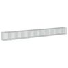 vidaXL gabionkurv med cover 1050x100x100 cm galvaniseret jern
