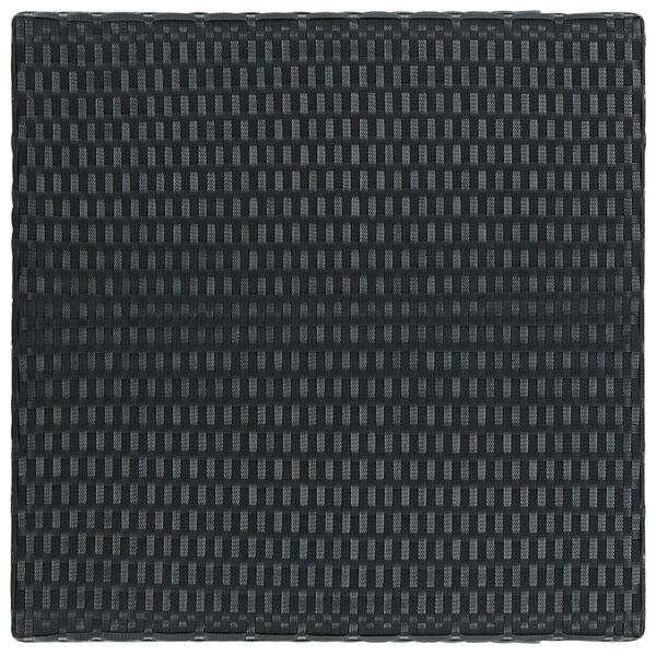 vidaXL barbord til haven 60,5x60,5x110,5 cm polyrattan sort