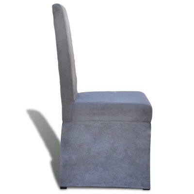 VidaXL spisebordsstole 4 stk. stof mørkegrå