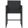 vidaXL havestole med hynder 4 stk. polyrattan sort