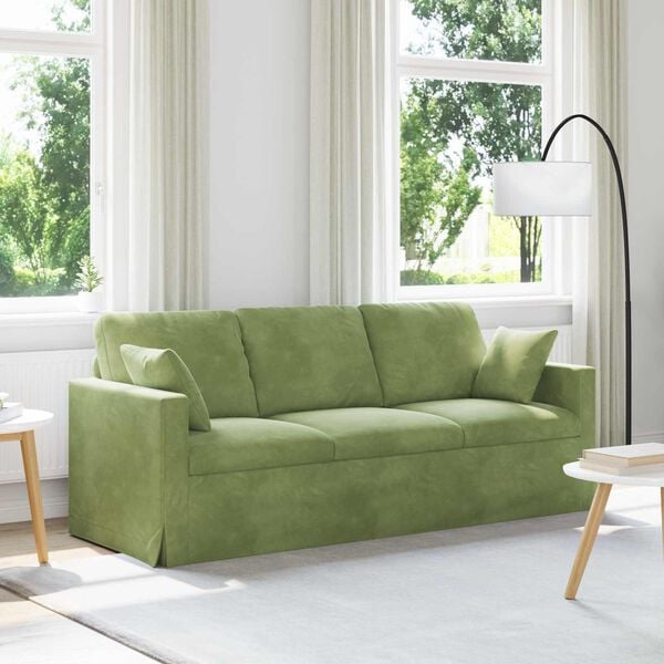 vidaXL Sofa Lys gr&oslash;n Samlede dimensioner: 198 x 78 x 80 cm (B x D x H)