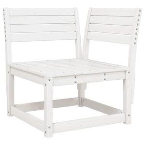 vidaXL hj&oslash;rnemodul til havesofa 73x73x78 cm massivt fyrretr&aelig; hvid