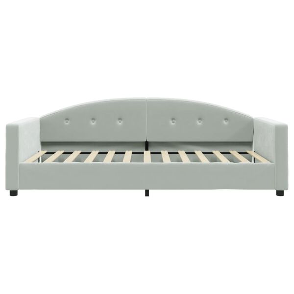 vidaXL daybed med madras 100x200 cm velour lysegrå