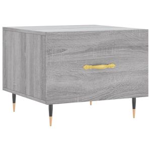 vidaXL sofabord 50x50x40 cm konstrueret tr&aelig; gr&aring; sonoma-eg