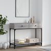 vidaXL konsolbord 100x34,5x75 cm konstrueret tr&aelig; gr&aring; sonoma-eg