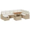 vidaXL Havesofa S&aelig;t 9 stk. Beige polyrattan