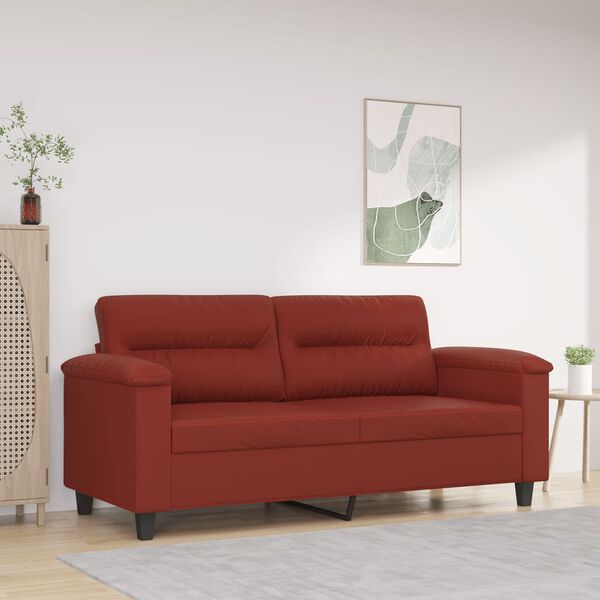 vidaXL 2-personers sofa 140 cm kunstl&aelig;der vinr&oslash;d