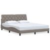 vidaXL sengeramme uden madras 160x200 cm stof gr&aring;brun