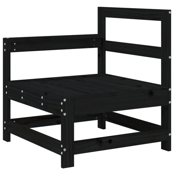 vidaXL loungesæt til haven 3 dele massivt fyrretræ sort