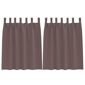 vidaXL M&oslash;rkl&aelig;gningsgardiner med ringe 2 pcs M&oslash;rk Brun 140 x 140 cm