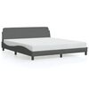 vidaXL sengeramme Dover 183x213 cm stof m&oslash;rkegr&aring;