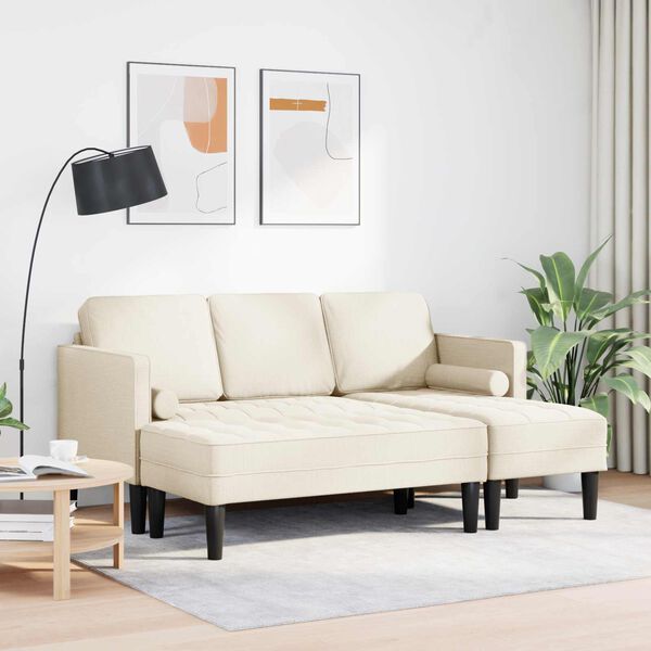 vidaXL Sofa S&aelig;t med pude 2 pcs Linned Polyester