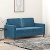 vidaXL 2-personers sofa 140 cm fl&oslash;jl bl&aring;