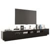vidaXL tv-skab med LED-lys 260x35x40 cm sort