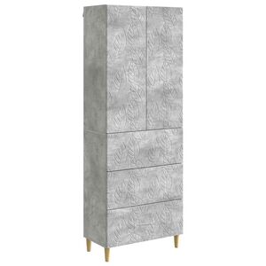 vidaXL Skab S&aelig;t 2 pcs Betongr&aring; 66 x 34,5 x 90 cm Konstrueret tr&aelig;