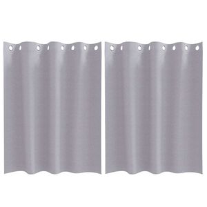 vidaXL M&oslash;rkl&aelig;gningsgardiner med ringe 2 pcs Metal Gr&aring; 140 x 140 cm