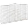 vidaXL buet gabionkurv 400x50x220/240 cm galvaniseret jern
