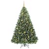 vidaXL Kunstigt juletr&aelig; med 300 LED'er Gr&oslash;n 210 cm PE og PVC