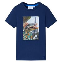 T-shirt til børn str. 92 mørkeblå