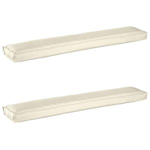 vidaXL Palle Pudes&aelig;t 2 pcs Creme 200 x 40 x 8 cm Oxford Stof