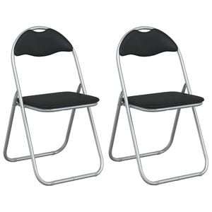 vidaXL Sammenklappelig stol 2 pcs Sort og gr&aring; 48 x 43,5 x 81 cm