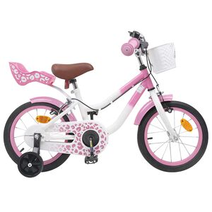 vidaXL B&oslash;rnecykel 12 tommer til 2-4 &aring;r gamle Lys pink