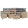 vidaXL Havesofa S&aelig;t 8 stk. Beige polyrattan