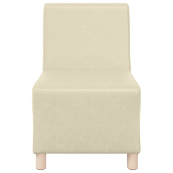 vidaXL | Modulsofa enhed uden arme | Creme 55 x 74 x 82 cm Kunstl&aelig;der