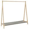 vidaXL t&oslash;jstativ med hylder 106x34x102 cm bambus