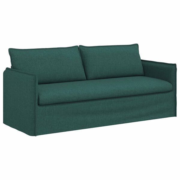 vidaXL Sofa M&oslash;rkegr&oslash;n 196 x 82 x 85 cm Stof