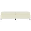 vidaXL Sengestel med madras Creme 200 x 200 cm Stof