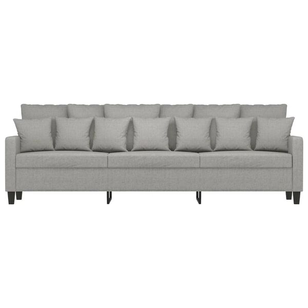 vidaXL 3-personers sofa 210 cm stof lysegr&aring;