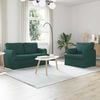 vidaXL Sofa 2 pcs M&oslash;rkegr&oslash;n 144 x 80 x 85 cm Stof