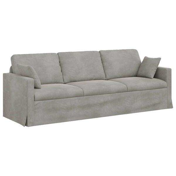 vidaXL Sofa Lysegr&aring; 228 x 78 x 80 cm Fl&oslash;jl