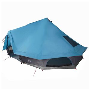 vidaXL Tipi telt med tag med opbevaring Bl&aring; 680 x 430 x 270 cm taft