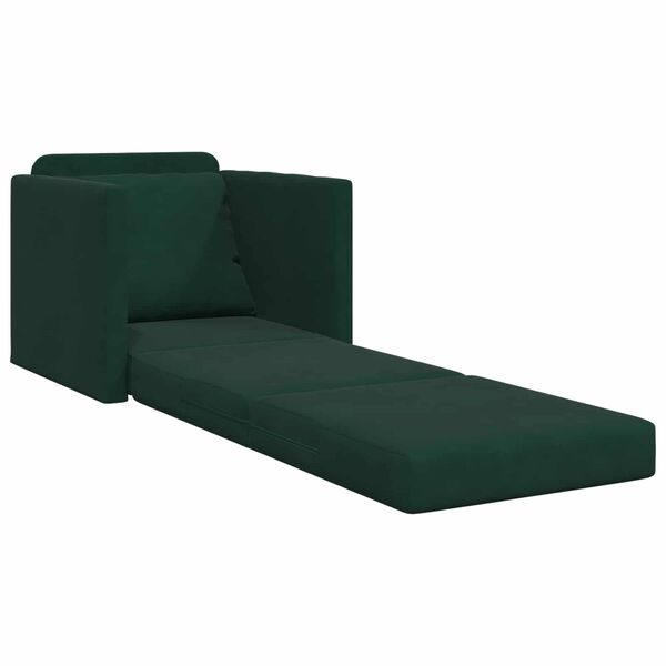 vidaXL Sovesofa 60cm M&oslash;rkegr&oslash;n Fl&oslash;jl