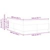 vidaXL Box spring seng Creme 140 x 200 cm Stof