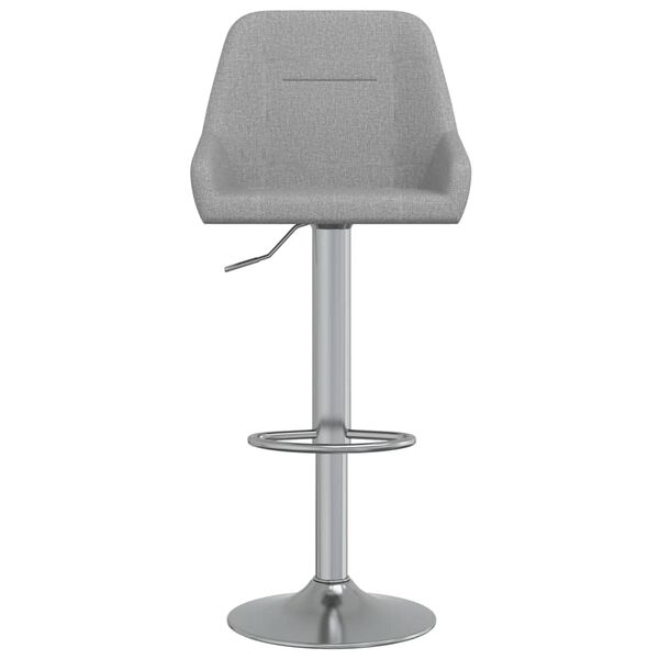 vidaXL barstole 2 stk. stof lysegr&aring;